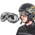 Lunettes de moto chromées vintage - Protection des yeux de qualité