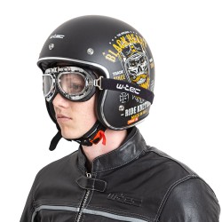 Lunettes de moto chromées vintage - Protection des yeux de qualité