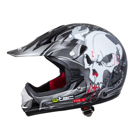 Casque de moto enfant tête de mort