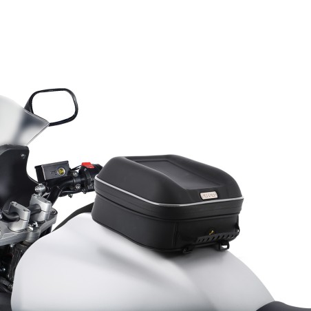 Sac de moto réservoir - Semi-rigide et réfléchissant avec housse de pluie