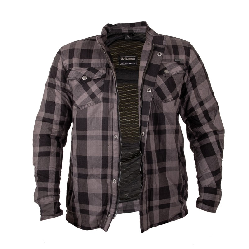 Chemise Moto Texpeed Avec Protections - Kevlar DuPont 280g/m² - Renforts CE Coudes/épaules/dos - Taille 4XL Gris