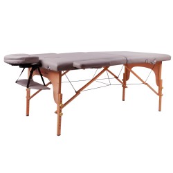 Table de massage en bois Noire - Pliable et recouverte de cuir