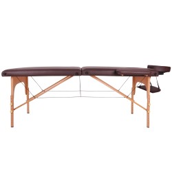 Table de massage en bois pliable pour professionnel - Grise