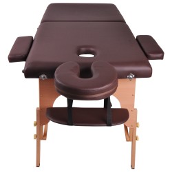 Table de massage en bois pliable pour professionnel - Grise