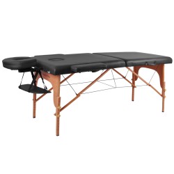 Table de massage en bois pliable pour professionnel - Jaune crème