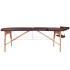 Table de massage en bois pliable pour professionnel - Jaune crème