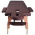Table de massage en bois pliable pour professionnel - Jaune crème