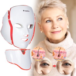 Masque de luminothérapie LED pour le visage et le cou Hilmana