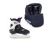 Paire de patins à glace mixtes avec sac de rangement design noir et violet