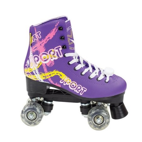Rollers pour jeunes filles design violet avec éléments LED