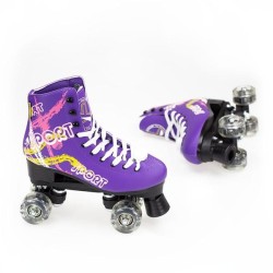 Rollers pour enfants avec éléments LED et châssis à deux rangées