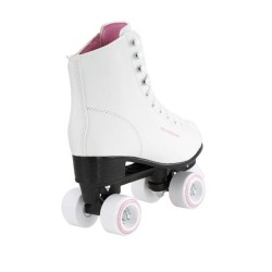 Rollers blancs et rose avec châssis double rangées