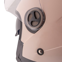 Casque de moto pour femme avec pare-soleil extractible- Rose