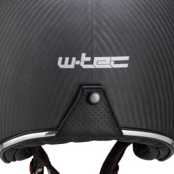 Casque de moto élégant léger en fibre de carbone - visière amovible