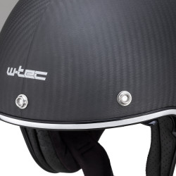 Casque de moto élégant léger en fibre de carbone - visière amovible