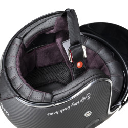 Casque de moto élégant léger en fibre de carbone - visière amovible