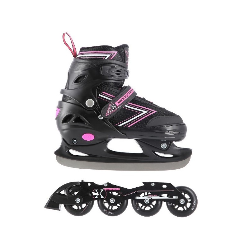 patins de glisse avec châssis interchangeables et système de redimensionnement pour enfants et adultes