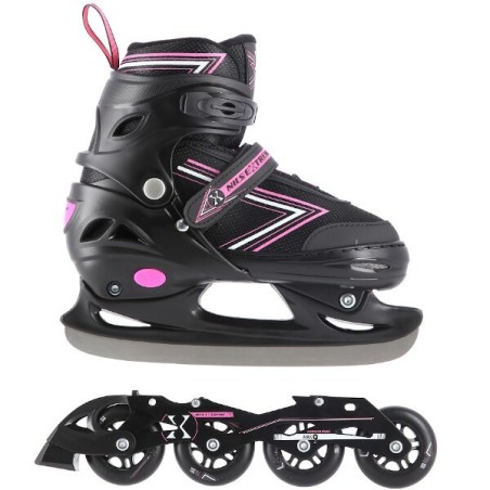 patins de glisse avec châssis interchangeables et système de redimensionnement pour enfants et adultes