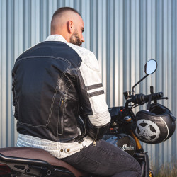 Casque de moto et de scooter - effet vintage avec pare-soleil amovible