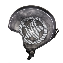 Casque de moto et de scooter - effet vintage avec pare-soleil amovible
