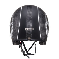 Casque de moto et de scooter - effet vintage avec pare-soleil amovible