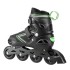Patins de glisse verts et noirs 2 en 1 avec système de redimensionnement