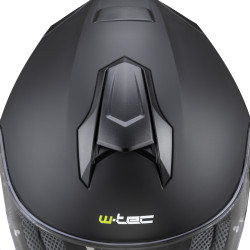 Casque de moto W-TEC Integra Solid - Matt Black - visière anti rayures