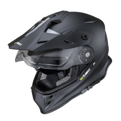 Casque de motocross polyvalent avec visière amovible - Noir mat