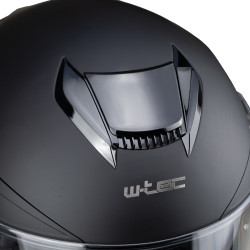 Casque de moto noir intégral aérodynamique