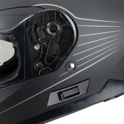 Casque de moto W-TEC Noir Gris Mat - Avec pare soleil et intérieur amovible