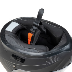 Casque de moto W-TEC Noir Gris Mat - Avec pare soleil et intérieur amovible