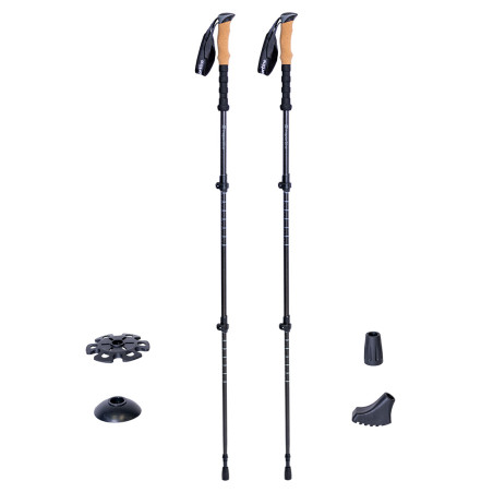 Bâtons de trekking en carbone 3 pièces télescopique - housse de protection