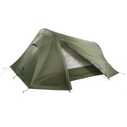 Tente de camping pour trois personnes - Vert olive et gris