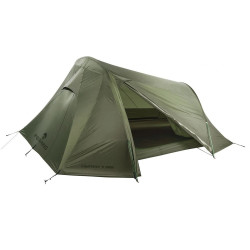 Tente de camping pour trois personnes - Vert olive et gris