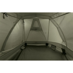 Tente de camping pour trois personnes - Vert olive et gris