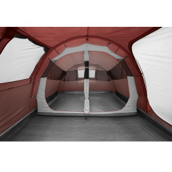 Tente de camping familiale pour 4 personnes - Rouge foncé