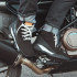 Bottes de moto noires pour homme avec semelle à double densité
