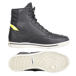 Chaussures de moto - Baskets de moto montantes - Noir-Gris