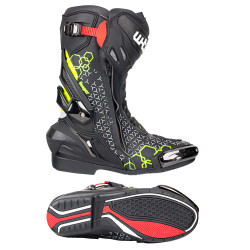 Bottes de moto hautes en cuir