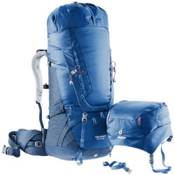 Sac à dos d'expédition de 60 + 10 litres pour randonnée en montagne avec poche d'hydratation
