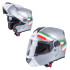 Casque de moto gris modulable