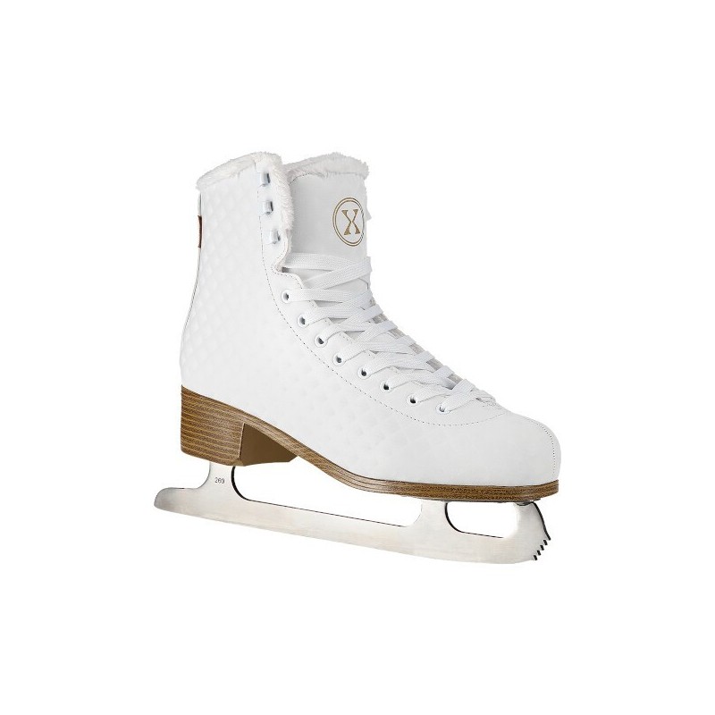 Patins à glace blancs pour femmes pour la pratique du patinage artistique