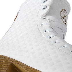 Patins à glace artistiques pour femmes design blanc classique