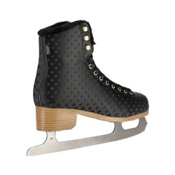 Patins à glace pour femmes design noir classique pour patinage artistique