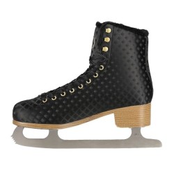 Patins à glace pour femmes design noir classique pour patinage artistique