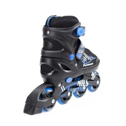 Patins 2 en 1 de qualité avec taille ajustable design noir et bleu