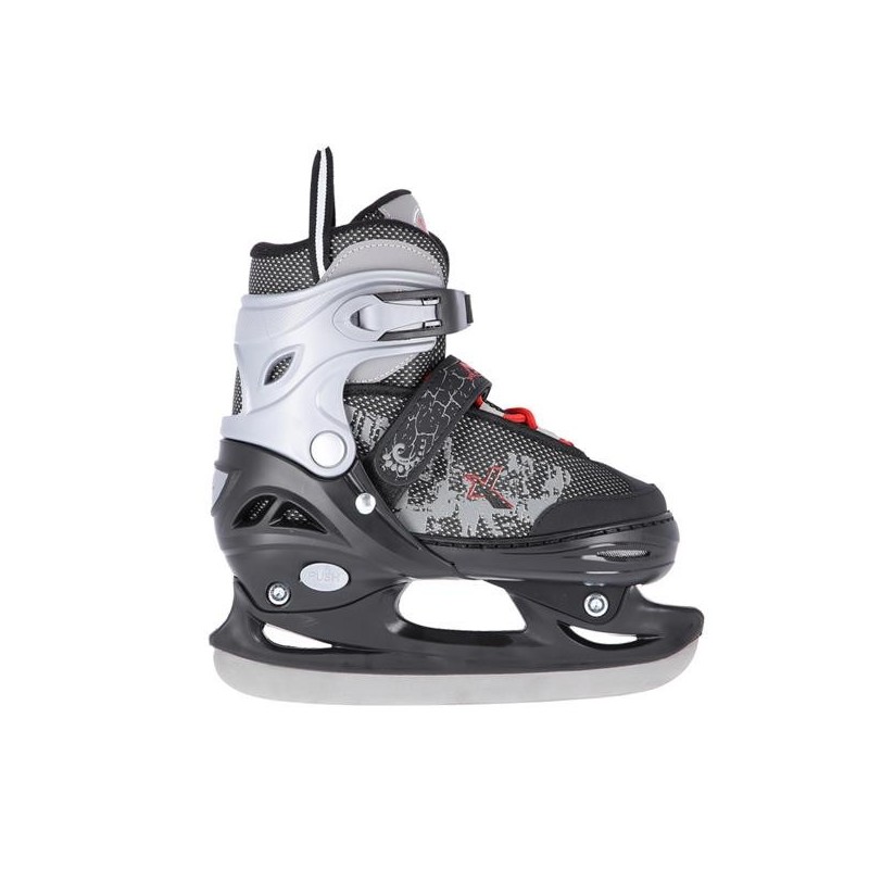 Patins à glace noir et gris débutants ou intermédiaires
