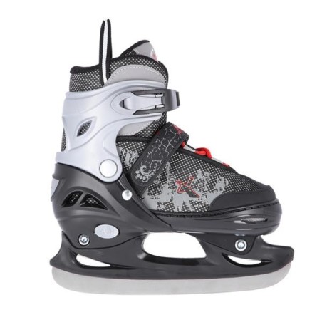 Patins à glace noir et gris débutants ou intermédiaires