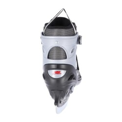 Patins à glace design gris et noir pour débutants et intermédiaires