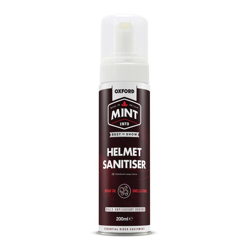 spray désinfectant casque de moto